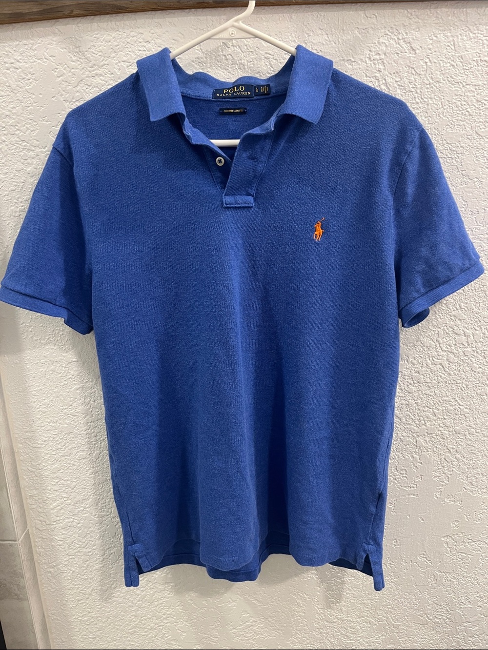 Polo by Ralph Lauren Royal Blue Short Sleeve Polo with Orange Logo